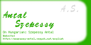 antal szepessy business card